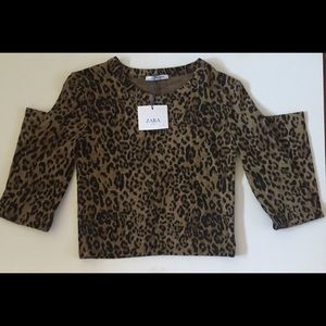 Cropped Leopard Sweater